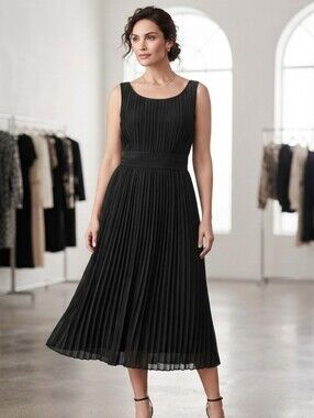 Lane Bryant Black Pleated Dress